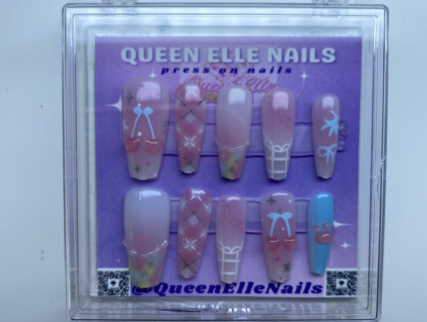 Cotton Candy Press-On Nails (M)