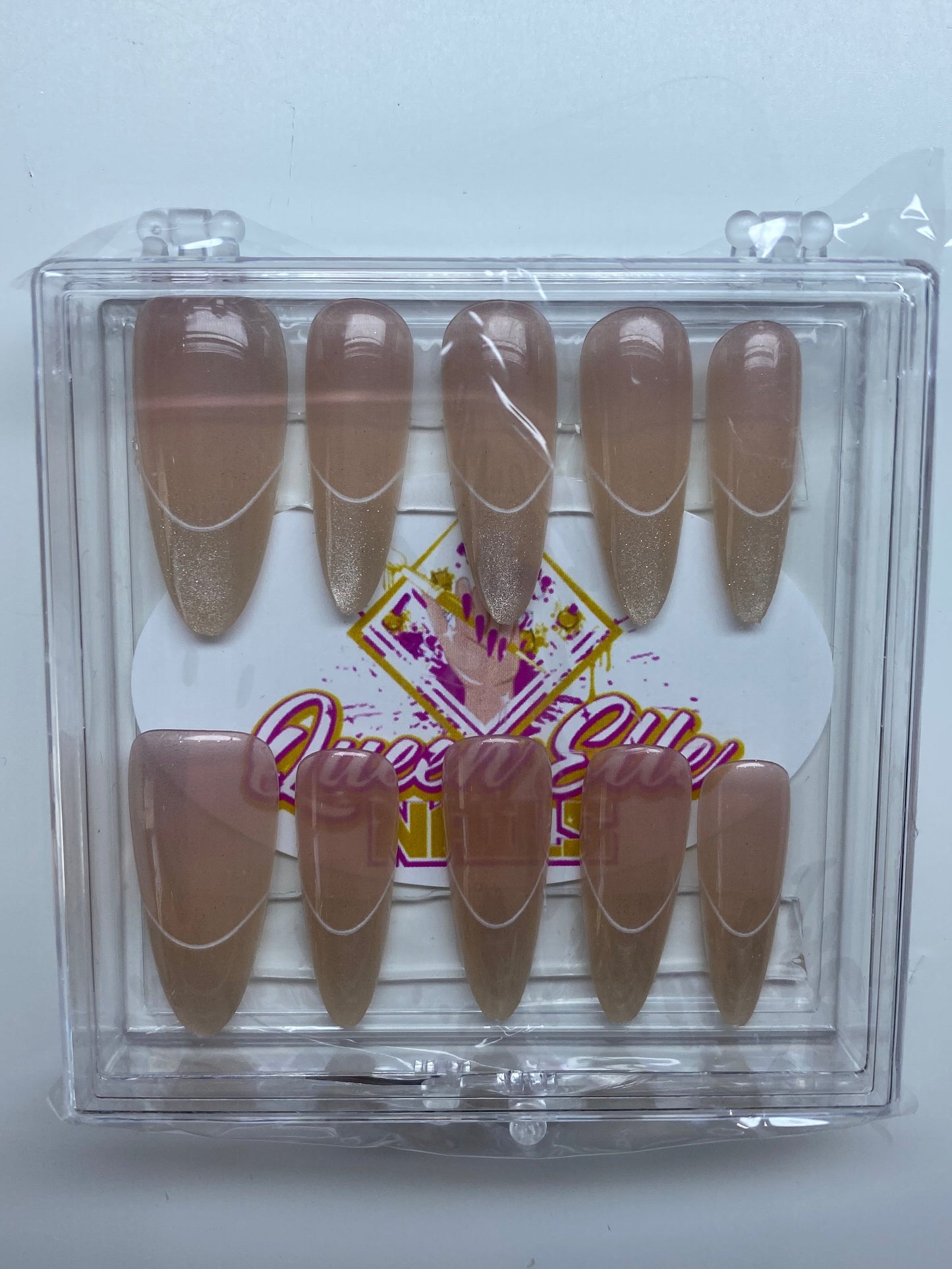 Classy Long French Line - Press On Nails (M)